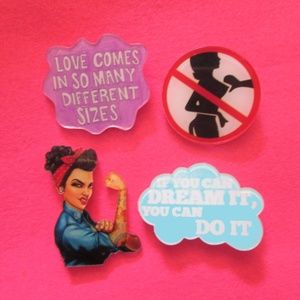 plus size we can do it feminist #metoo pins set 4